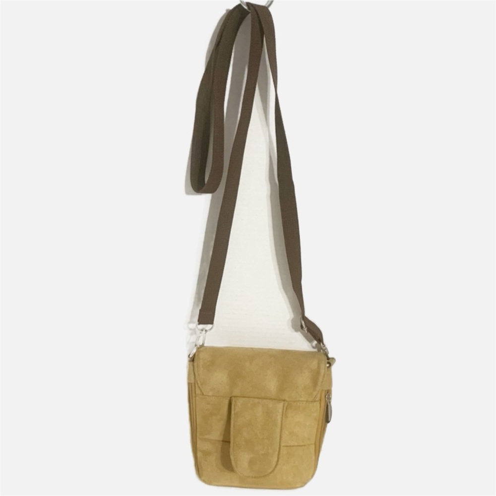 Travelon Anti-Theft Organizer Microsuede Crossbody Bag Belt Loop Shoulder Strap